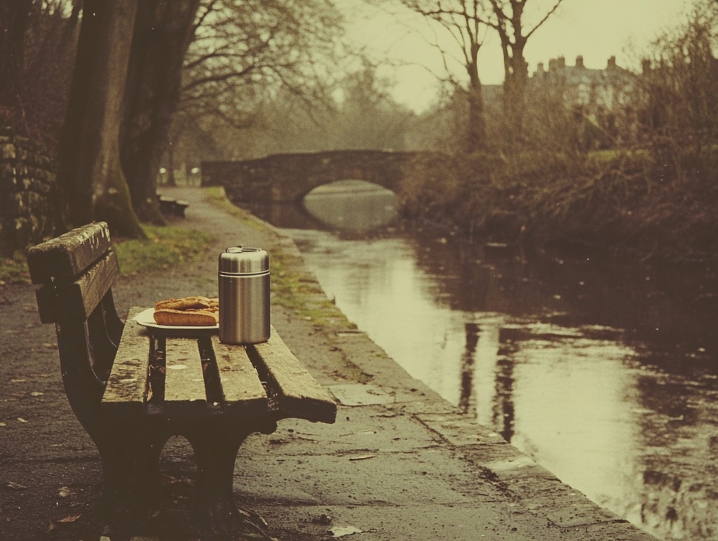 Lunch by the canal, Skipton