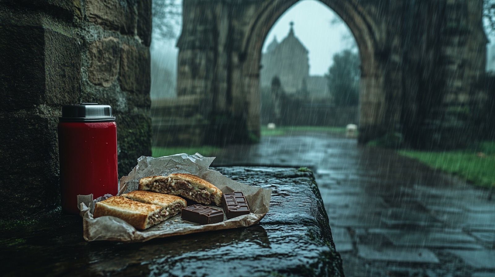 Provisions under the lychgate, Honley