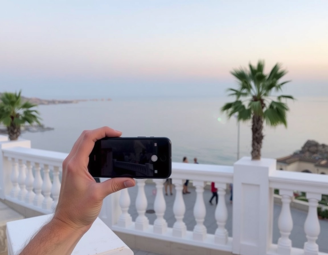Balcón de Europa, Nerja, at dusk